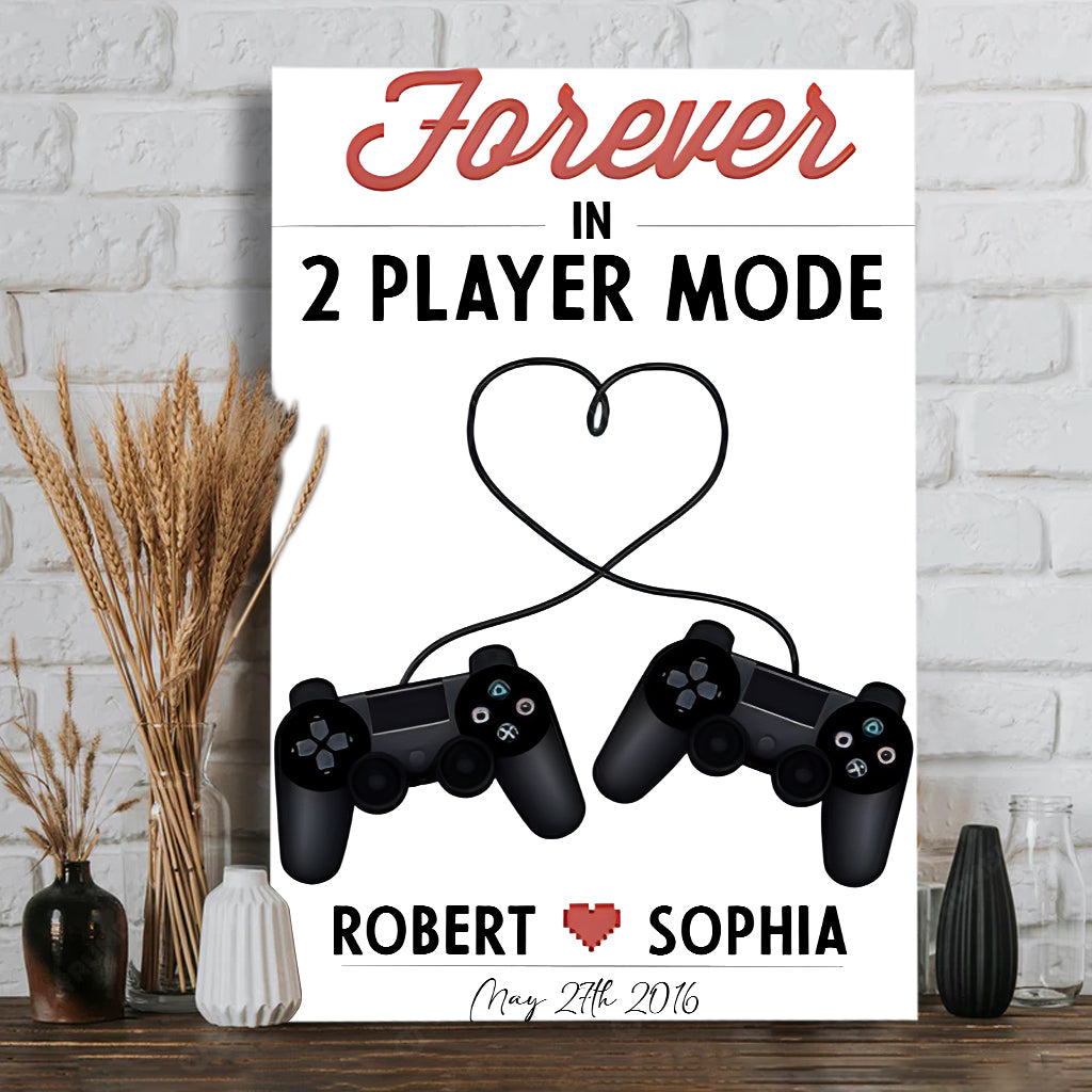 2-Spieler-Modus – Personalisierte Videospiel-Leinwand und Poster