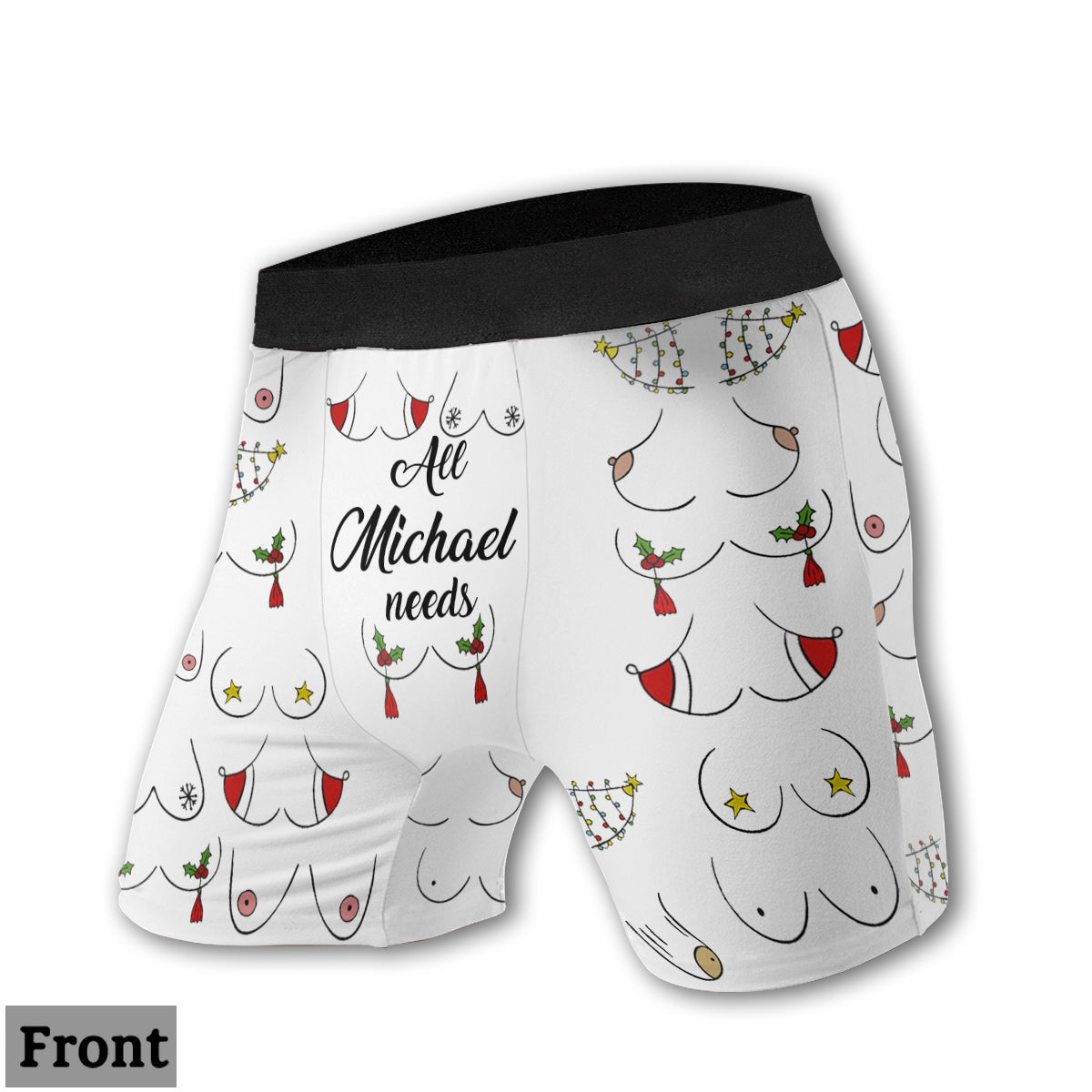 Alles, was ich mir zu Weihnachten wünsche – personalisierte Damen-Slips und Herren-Boxershorts für Paare