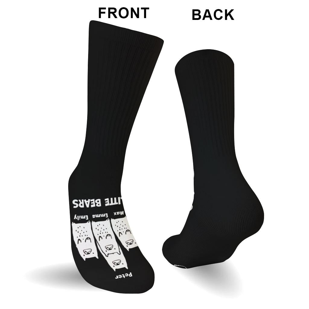 Ich und meine kleinen Bären – Geschenk für Papa, Oma, Opa, Mama, Onkel, Tante – Personalisierte Socken