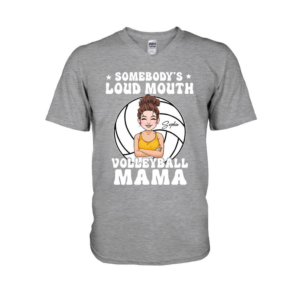 Lautstarke Volleyball-Mama – Personalisiertes Volleyball-T-Shirt und Hoodie