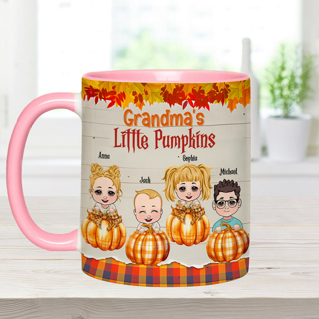 Grandma’s Little Pumpkins - Personalized Grandma Accent Mug