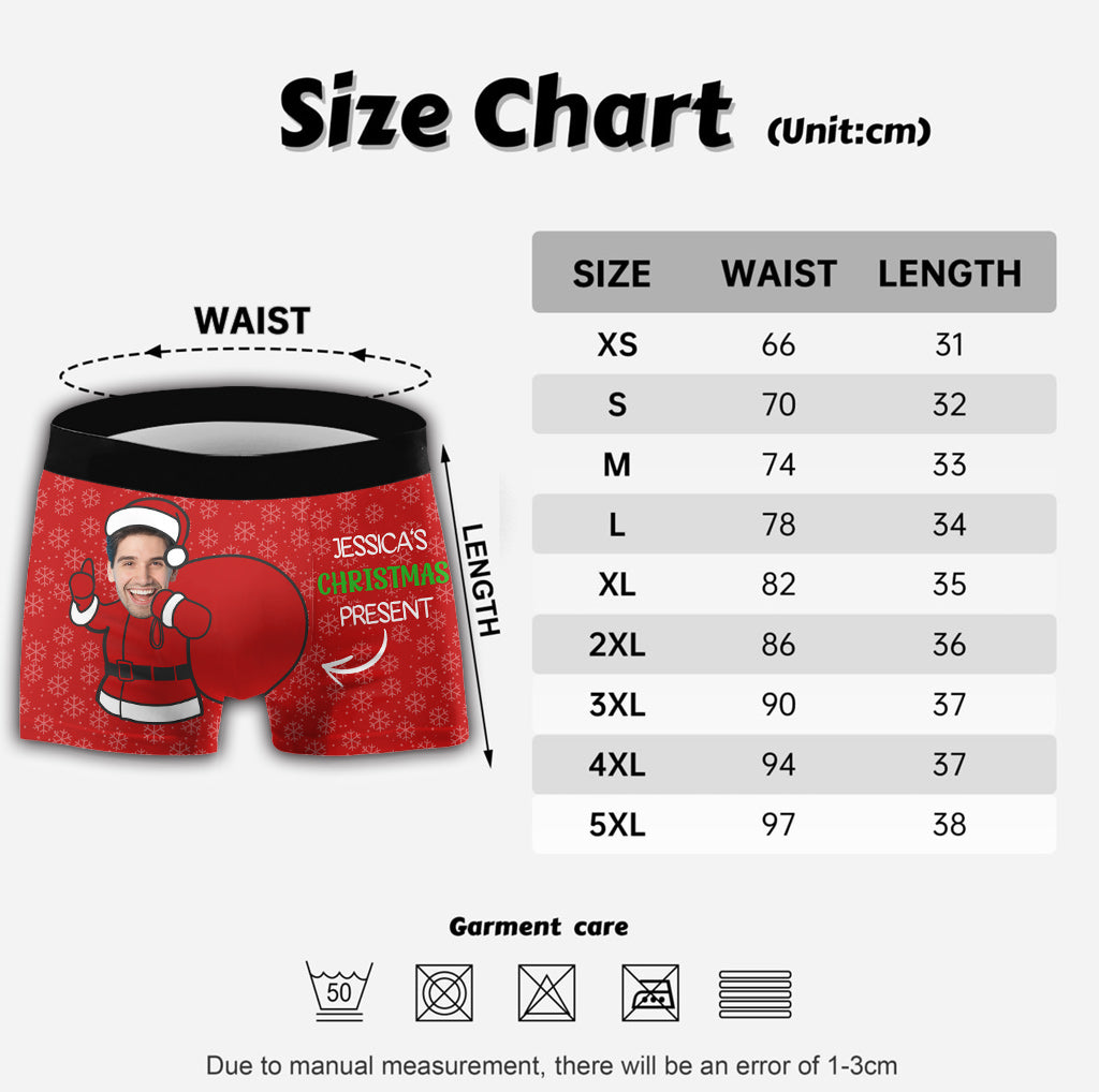 Weihnachtsgeschenk – Personalisierte Boxershorts für Männer (Paar)