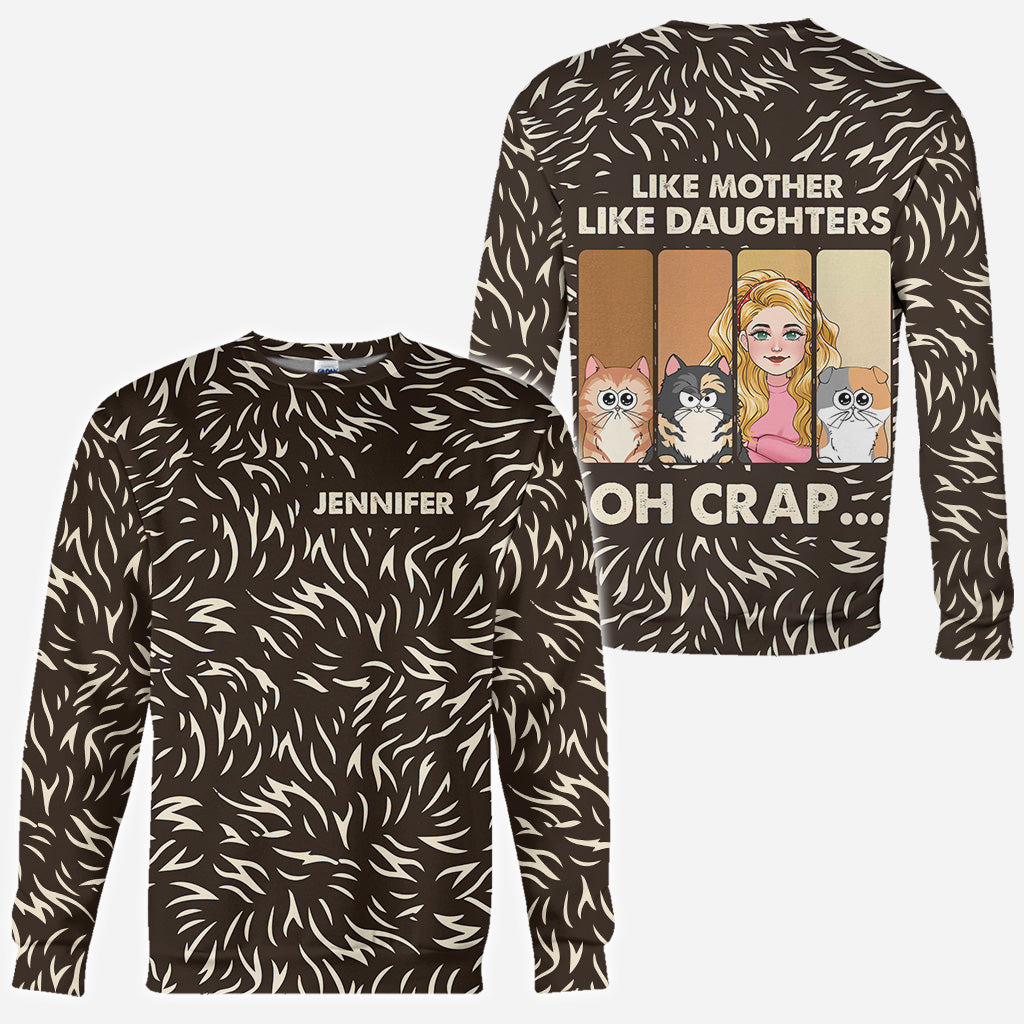 Like Mother Father Like Daughter Son Cats Dogs Pet Lover - Personalized Cat All Over Shirt