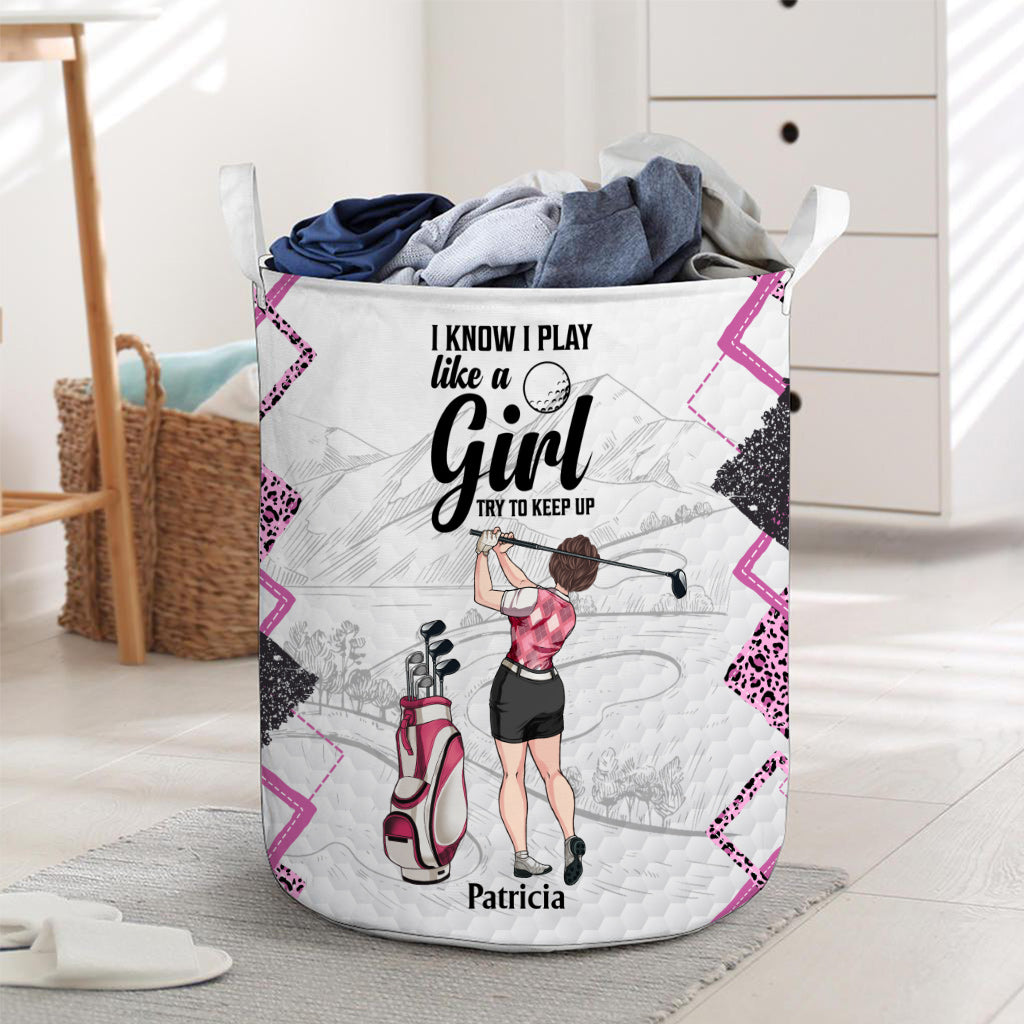 Golfunterricht – Golfgeschenk für sie, Freundin, Ehefrau, Tochter – Personalisierter Aufbewahrungskorb