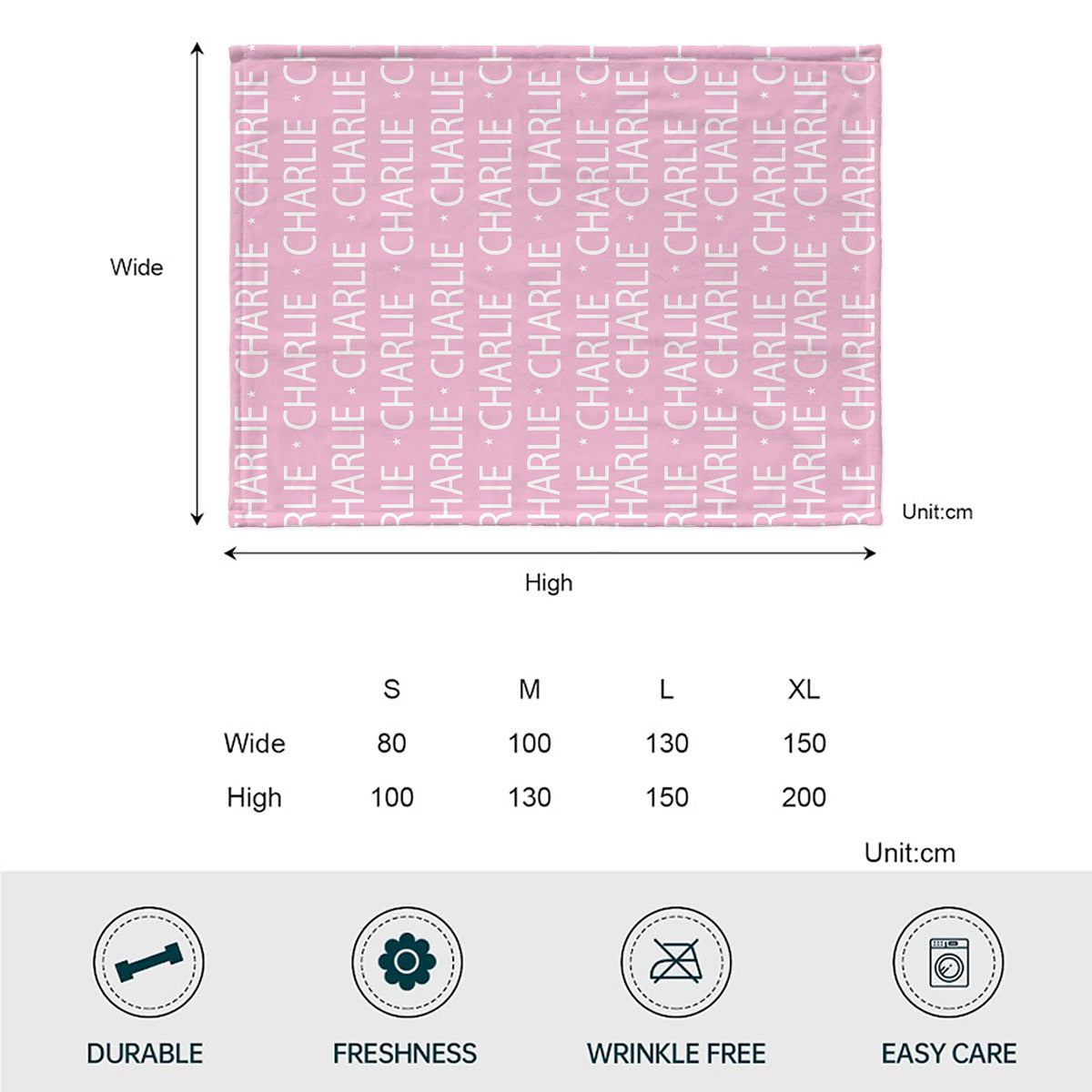 Individuelles Hunde-Namensmuster – personalisierte Hundedecke