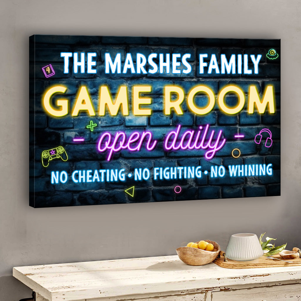 Spielzimmer – Personalisierte Videospiel-Leinwand und Poster