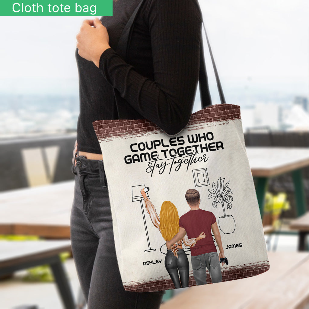 Couples Who Game Together Stay Together - Personalized Video Game Tote Bag
