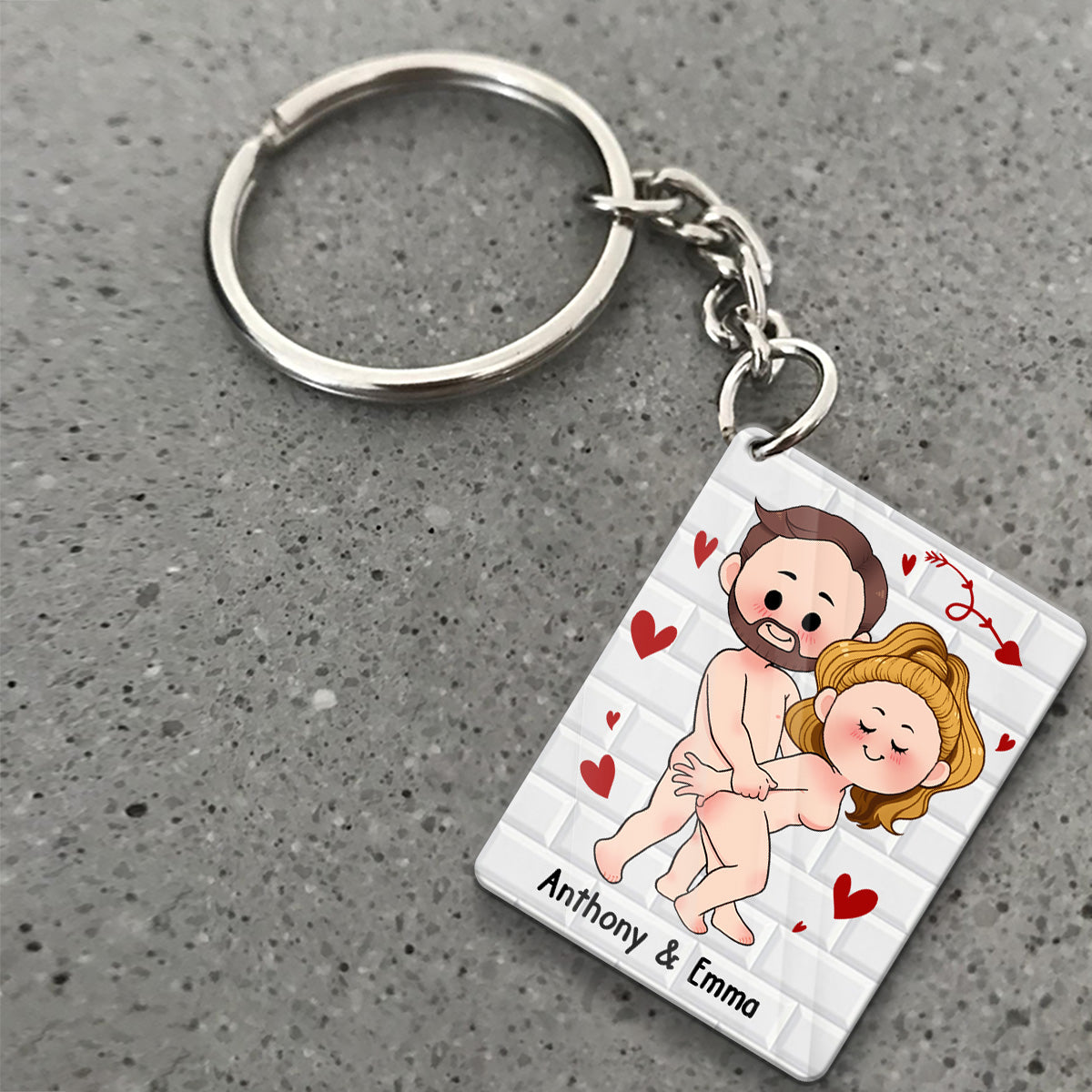 Ich wünsche dir nur, dass du glücklich bist – Geschenk für Paare (Ehemann, Ehefrau, Freund, Freundin) – Personalisierter Schlüsselanhänger