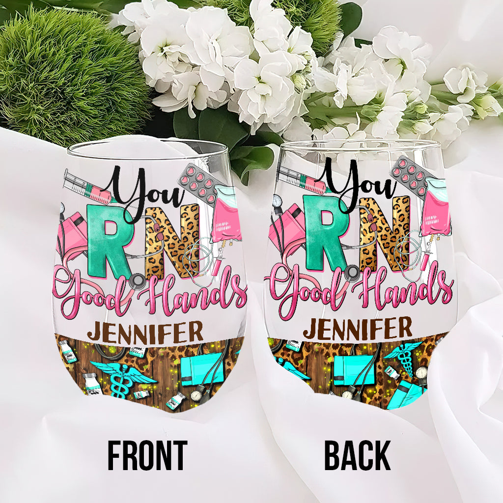Nurse Life - Nurse gift for mom, her, wife, girlfrend - Personalized All Over Wine Glass