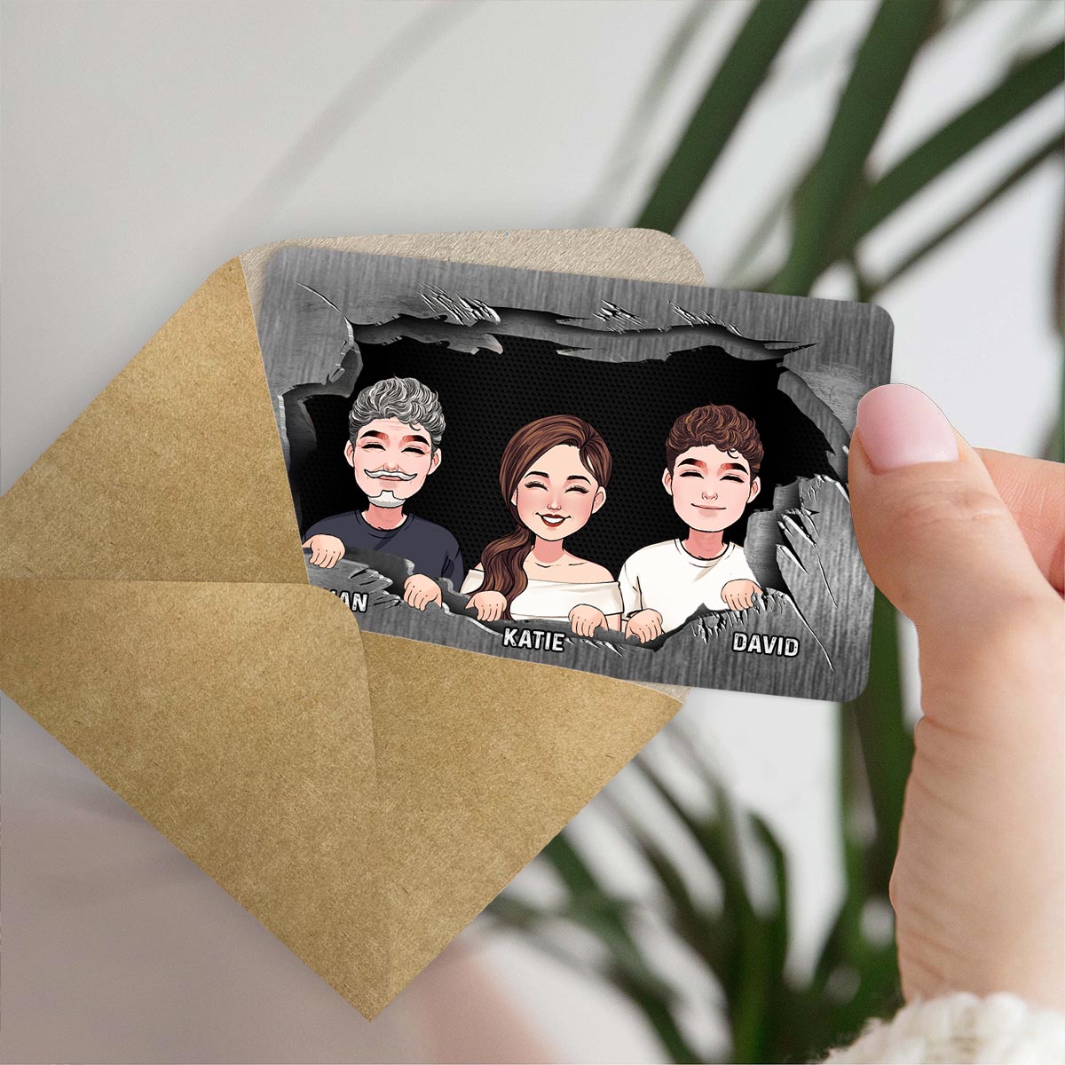 Danke, dass du mein Held bist – Personalisierte Geldbörsenkarte für Väter