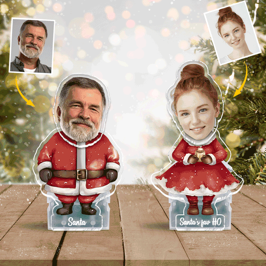 Santa And Santa's Favorite Ho - gift for husband, wife, boyfriend, girlfriend - Personalized Custom Shaking Head