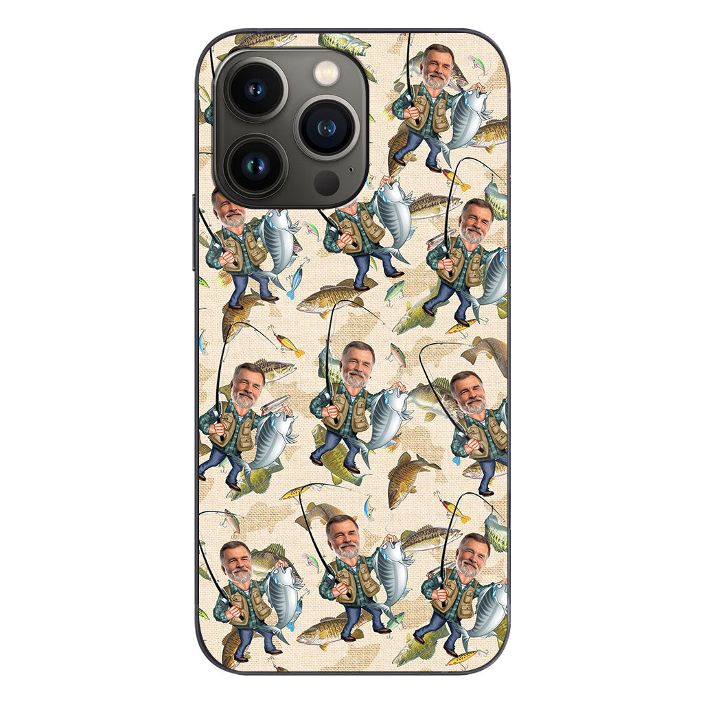 Lustiges Angelmotiv – personalisierte Handyhülle mit Foto