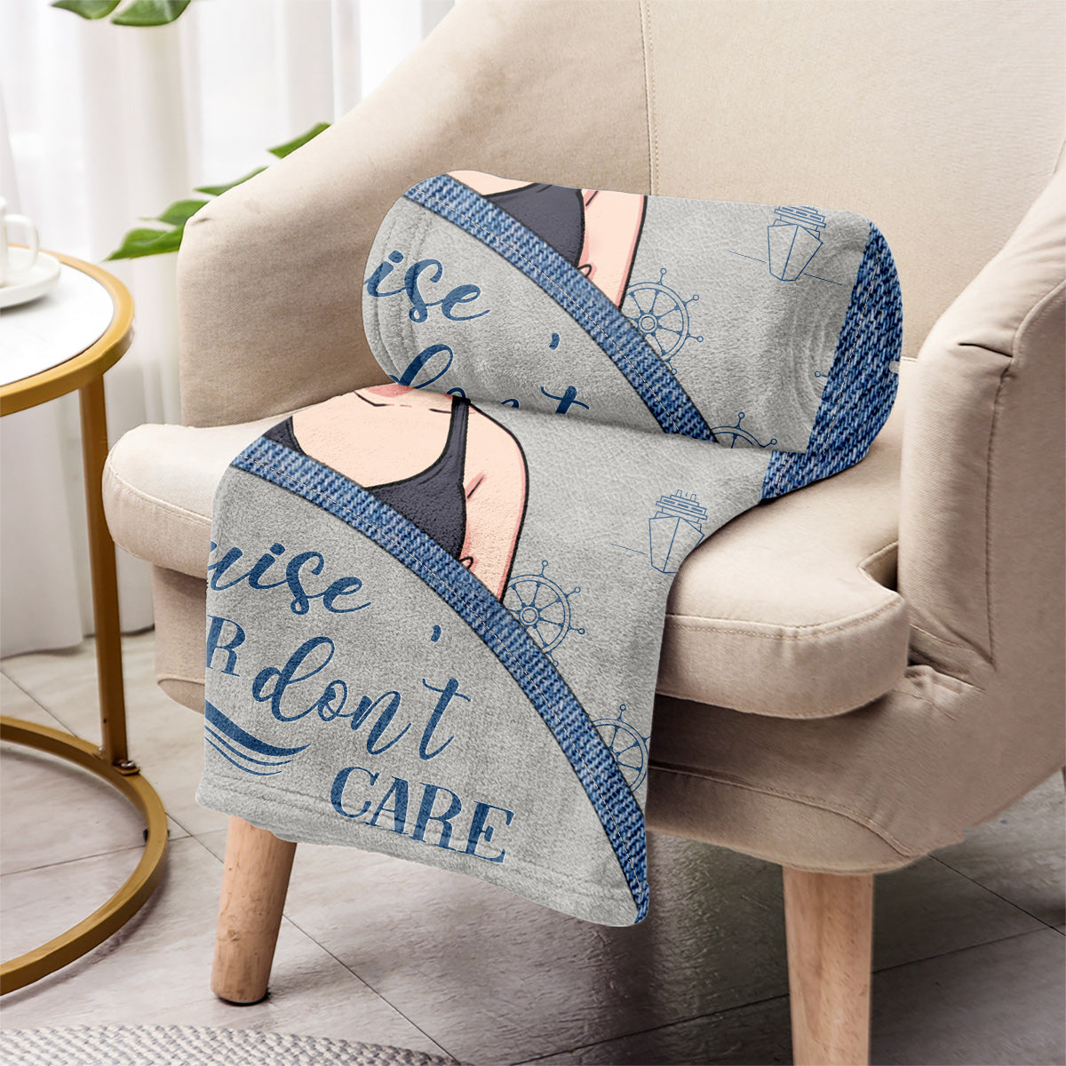 Kreuzfahrt-Frisur egal - Personalisierte Kreuzfahrtdecke