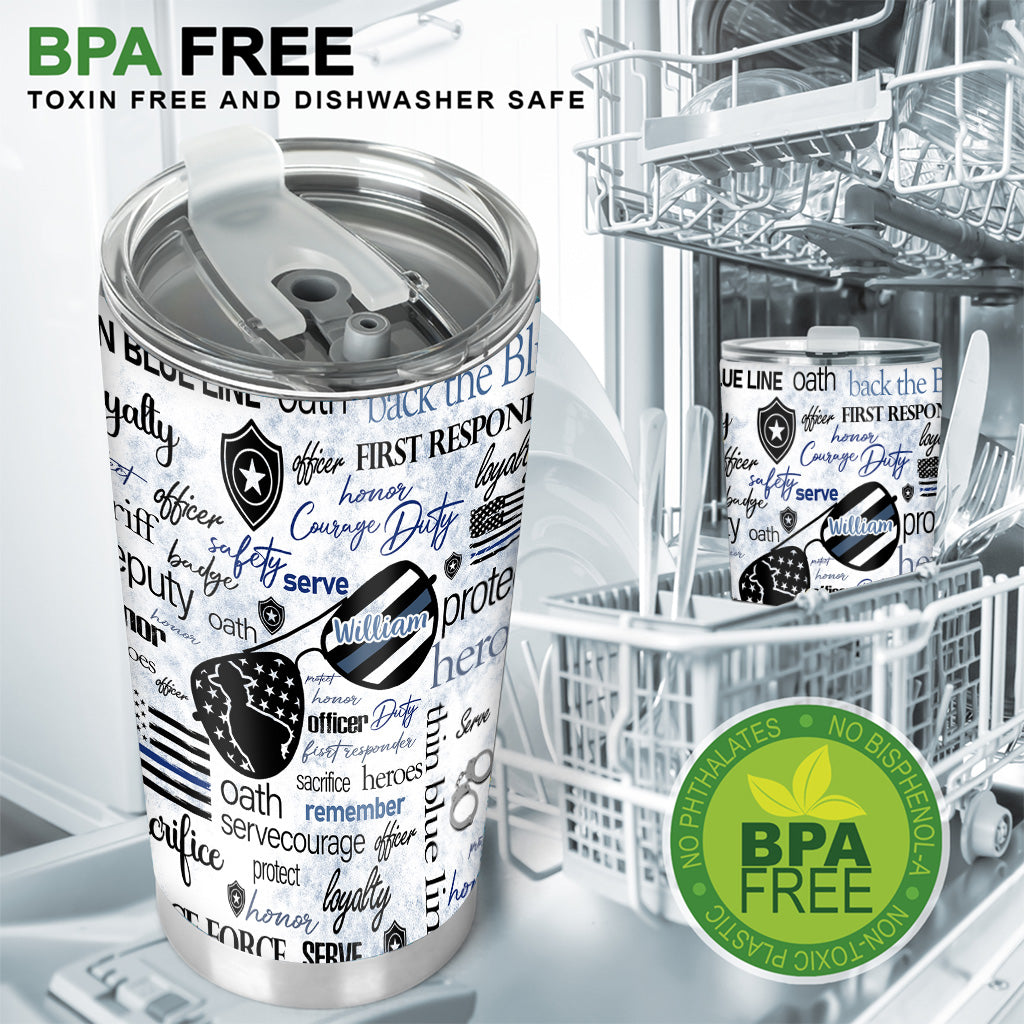 Police Officer - Personalized Police Officer Tumbler