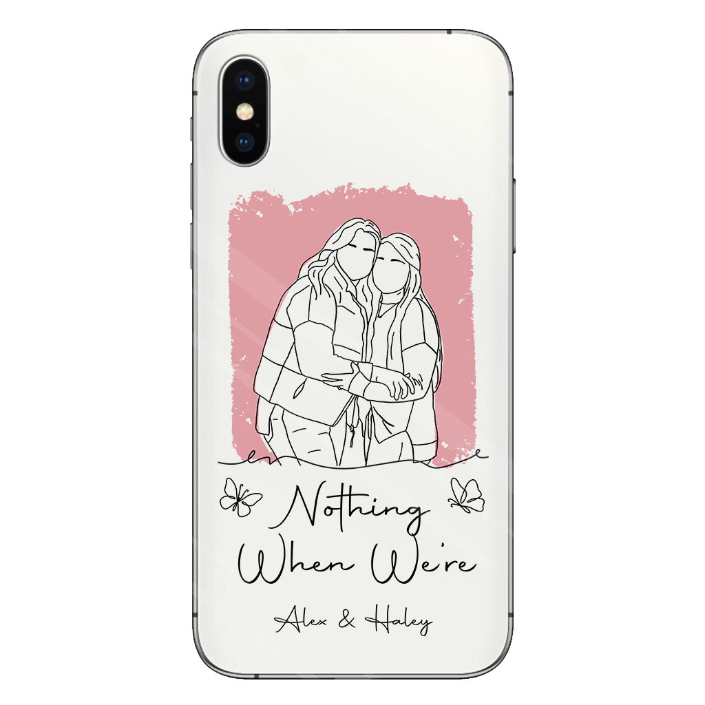 Nothing Makes Sense When We're Apart - Personalized Bestie Clear Phone Case