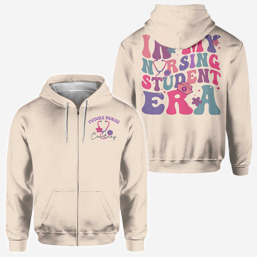 In meiner Zeit als Krankenpflegestudentin - Personalisiertes Krankenschwester-Allover-Shirt