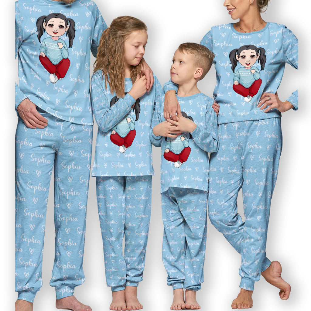 Frohe Weihnachten, Kinder – personalisiertes Kinderpyjama-Set