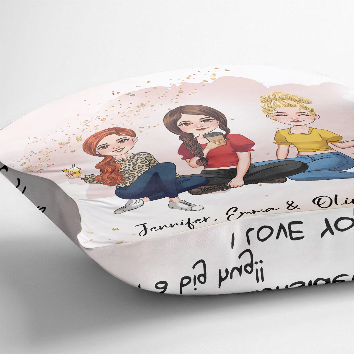 Big Hug - Personalized Sibling Throw Pillow