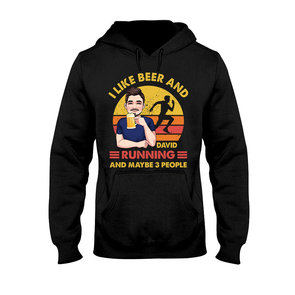 I Like Beer And Running - Personalized Running T-shirt and Hoodie
