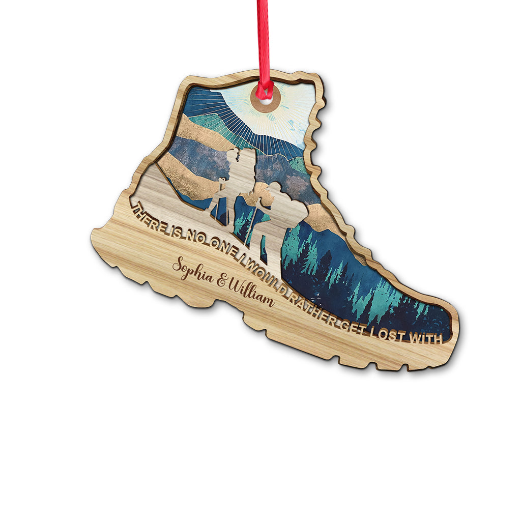 Es gibt niemanden, mit dem ich mich lieber verirren würde – Wandergeschenk für Ehefrau, Ehemann, Freund, Freundin – Personalisierter, einseitiger Anhänger