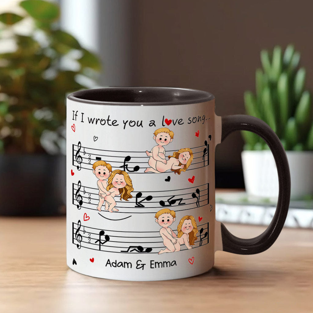 If I Wrote You A Love Song - Personalized Couple Accent Mug