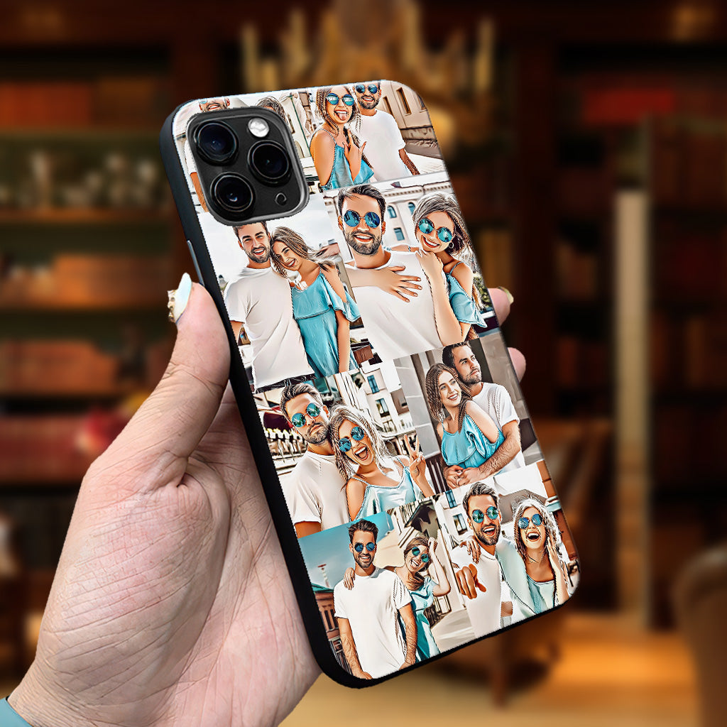 Cartoon-Fotocollage – Geschenk für Freund, Freundin, Ehemann, Ehefrau – Personalisierte Handyhülle