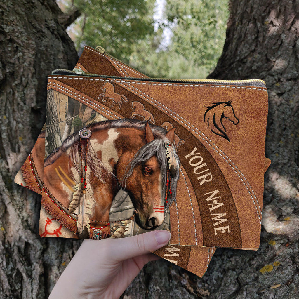 Pferdeliebhaber-Etui – Personalisierte Pferde-Tasche