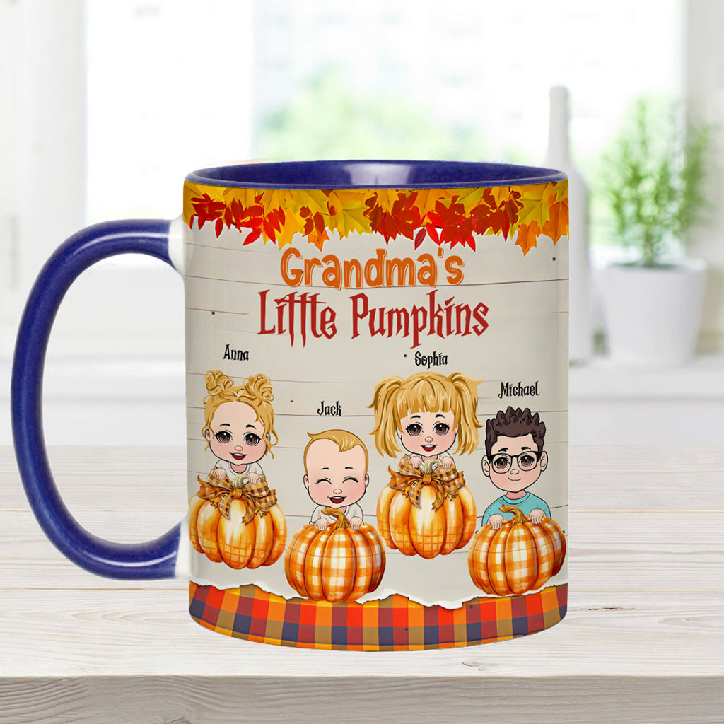 Grandma’s Little Pumpkins - Personalized Grandma Accent Mug