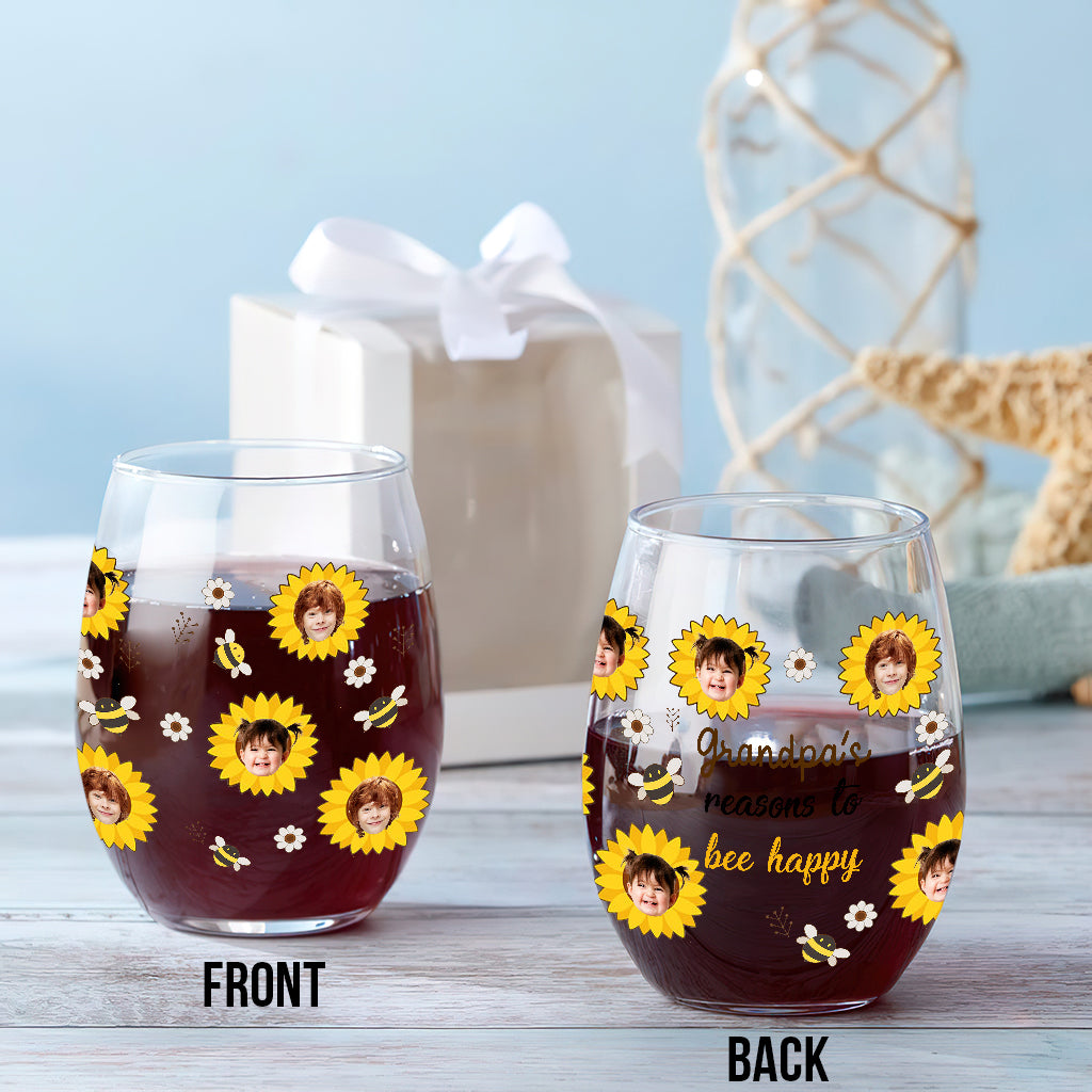 Nanas Gründe – Geschenk für Oma, Mama, Opa, Papa – Personalisiertes Weinglas