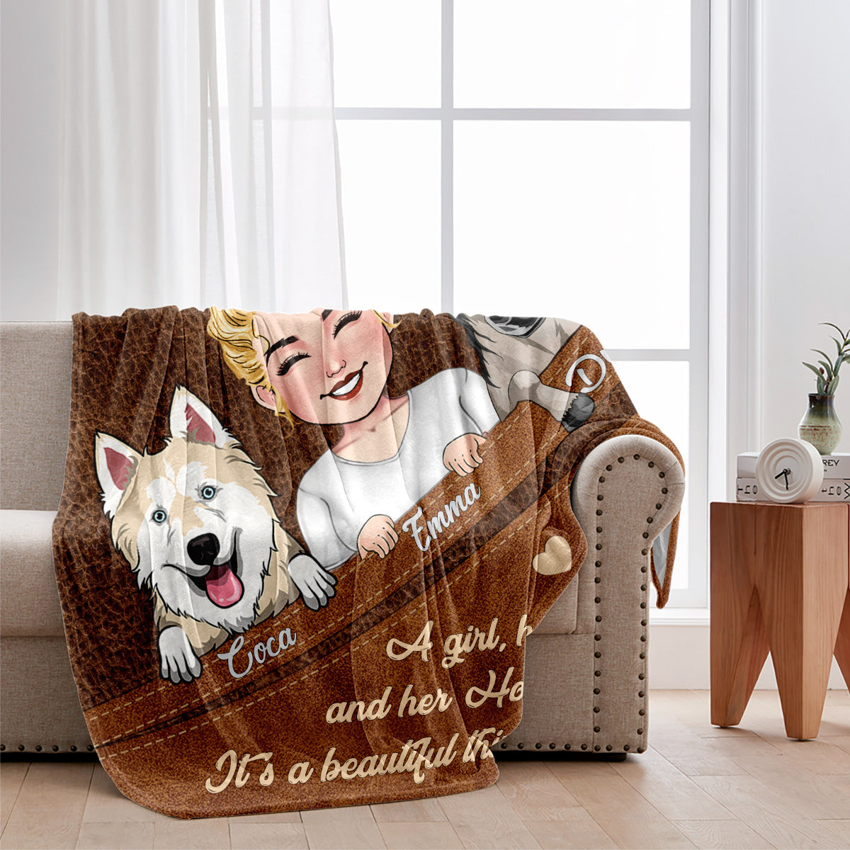 Was für ein schönes Ding – Pferdegeschenk für Hunde- und Katzenliebhaber – personalisierte Decke