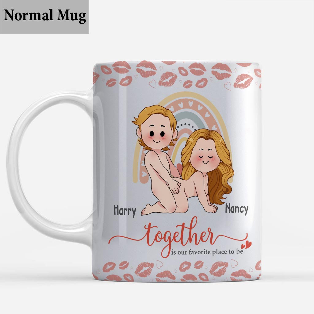 Gemeinsam sind wir am liebsten – personalisierte Pärchentasse