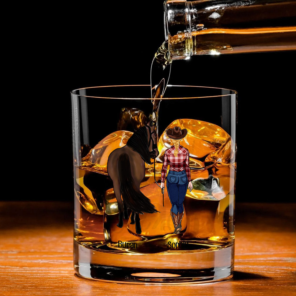 Just A Girl Who Loves Horses - Personalized Horse Rock Glass
