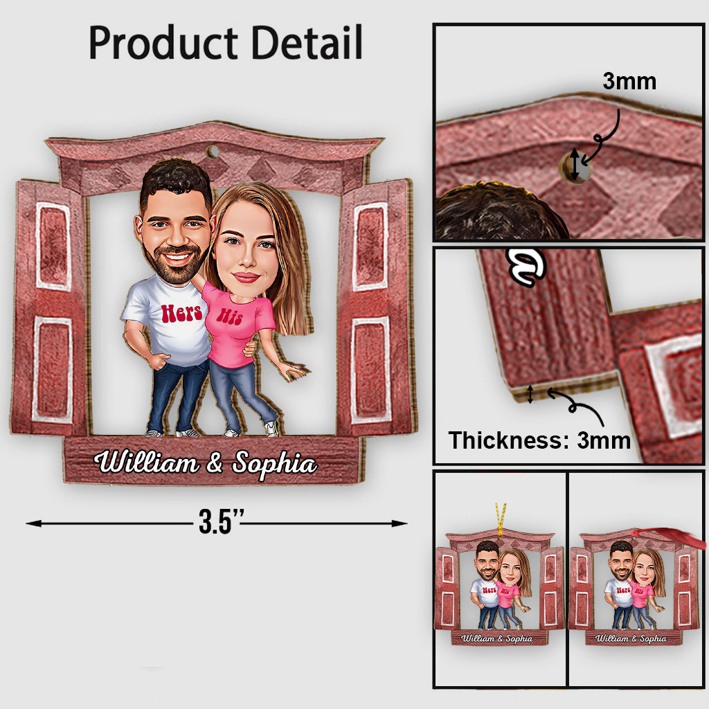 Caricature Family / Couple / Bestie Portrait Window - Personalized Family Ornament
