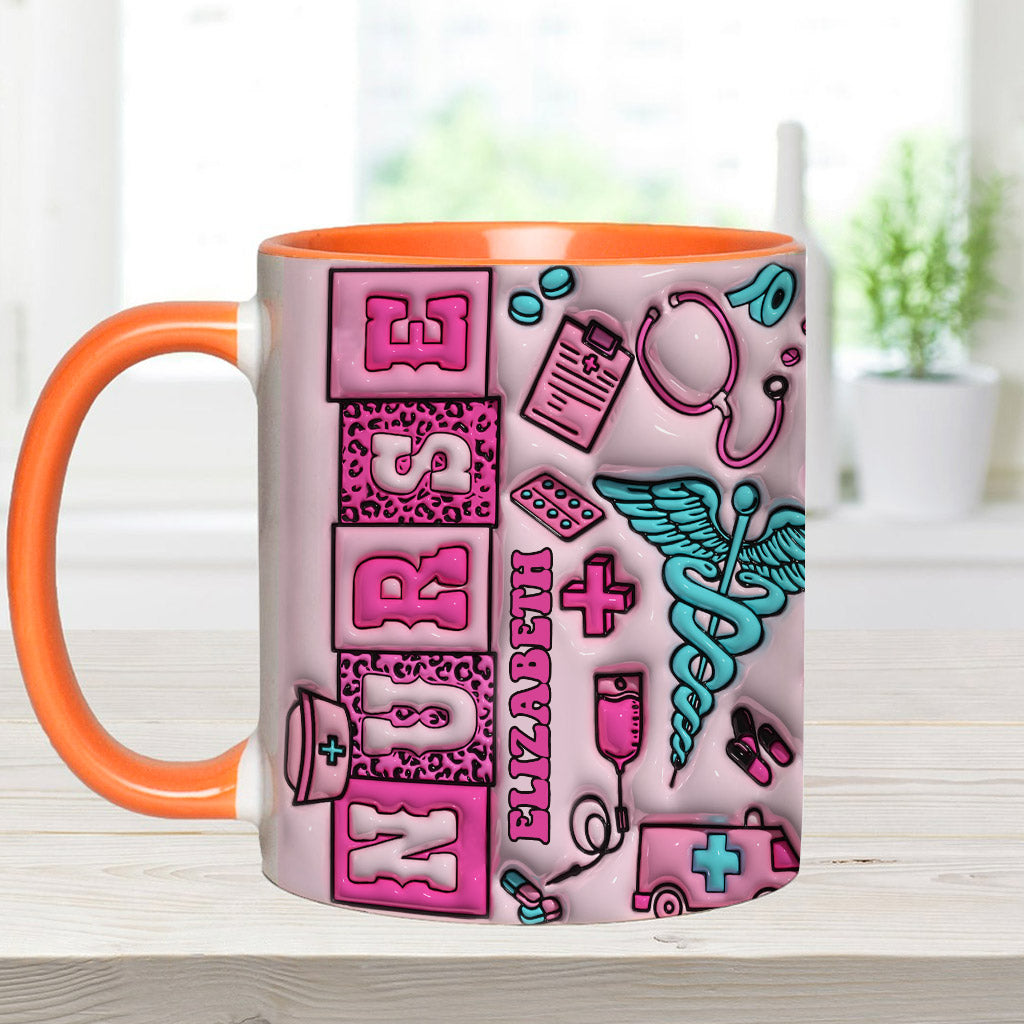 Aufblasbarer, personalisierter Becher mit Krankenschwester-Motiv