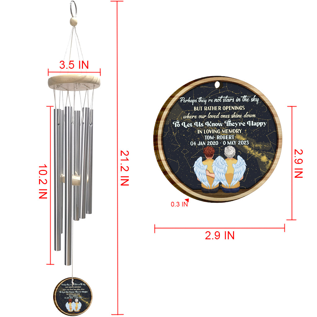 Wenn ich zu den Sternen schaue – Personalisiertes Gedenk-Windspiel