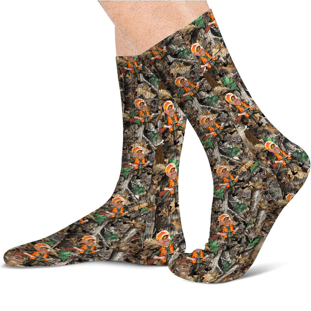 Foto eingefügter Jäger - Personalisierte Jagdsocken