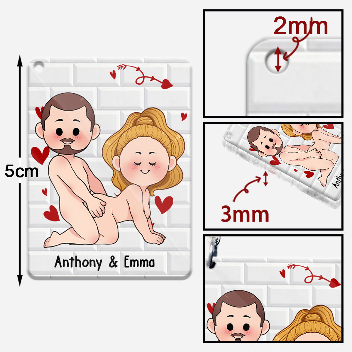 I Just Want You To Be Happy - Couple gift for husband, wife, boyfriend, girlfriend - Personalized Keychain