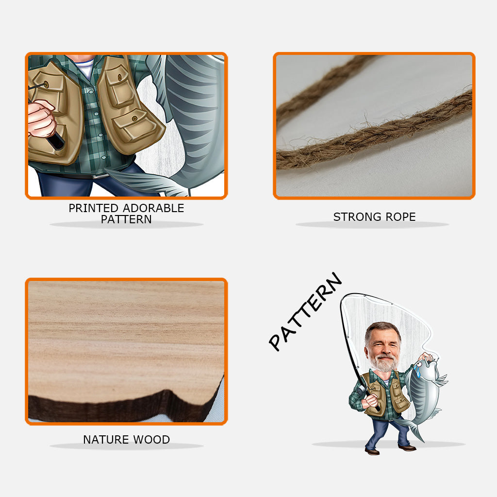Angel-Liebe – Personalisiertes Angel-Holzschild in individueller Form