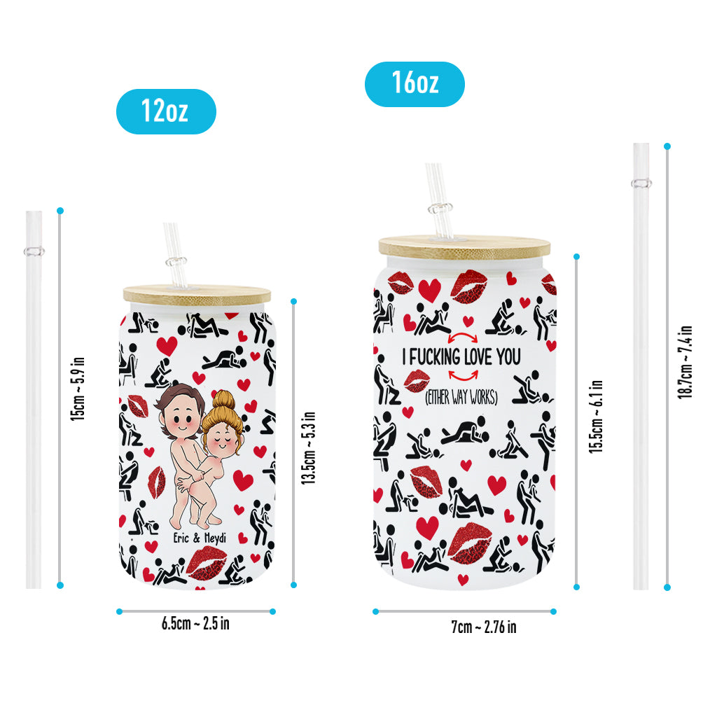 Ich liebe dich – personalisiertes Pärchen-Trinkglas