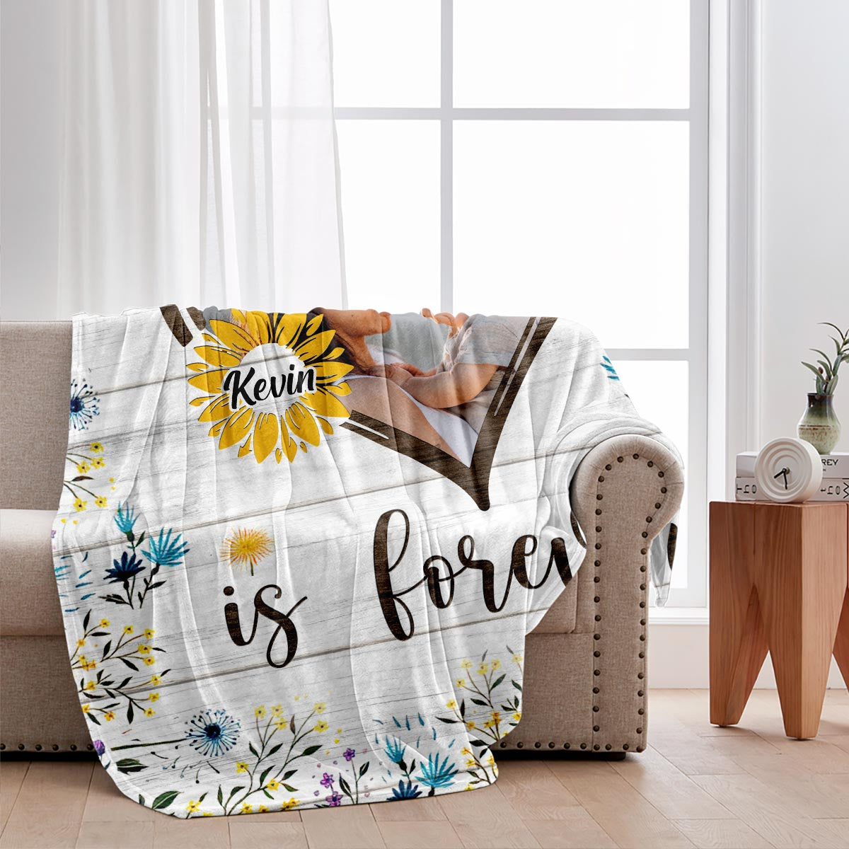 Wenn wir eine Blume hätten – personalisierte Mutterdecke