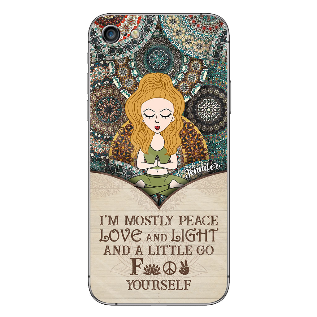 I'm Mostly Peace - Personalized Yoga Phone Case