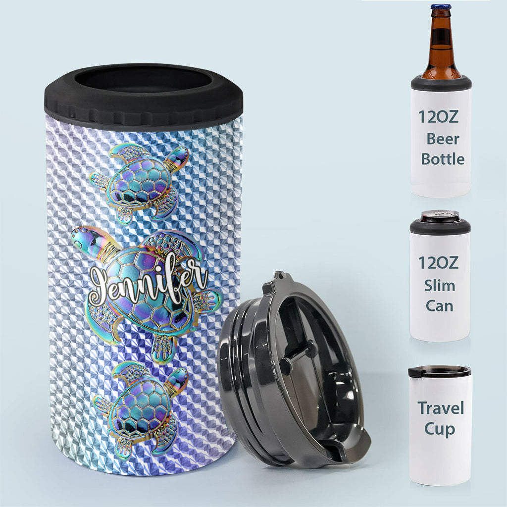 Salty Lil Beach – Personalisierter Dosenkühler in Schildkrötenform