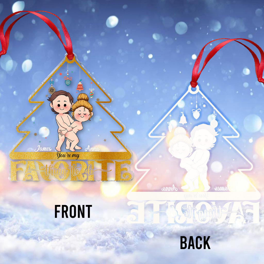 Du bist meine Lieblingsbeschäftigung – personalisierter Pärchen-Weihnachtsbaumschmuck