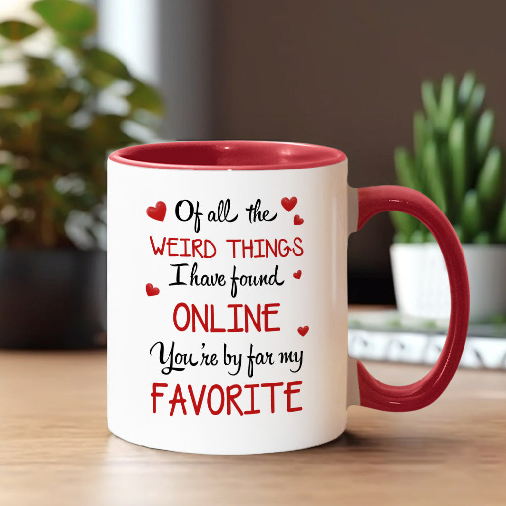 Du bist mit Abstand mein Liebling – Geschenk für Freund, Freundin, Ehemann, Ehefrau – Personalisierte Tasse