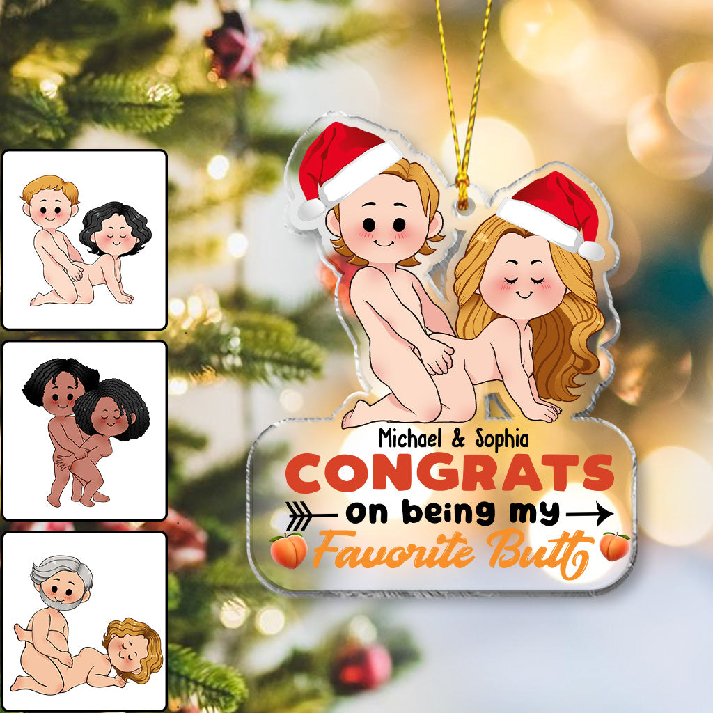 Glückwunsch, dass du mein Lieblings-Po bist – Geschenk für Freundin, Freund, Ehefrau, Ehemann – Personalisierter transparenter Anhänger