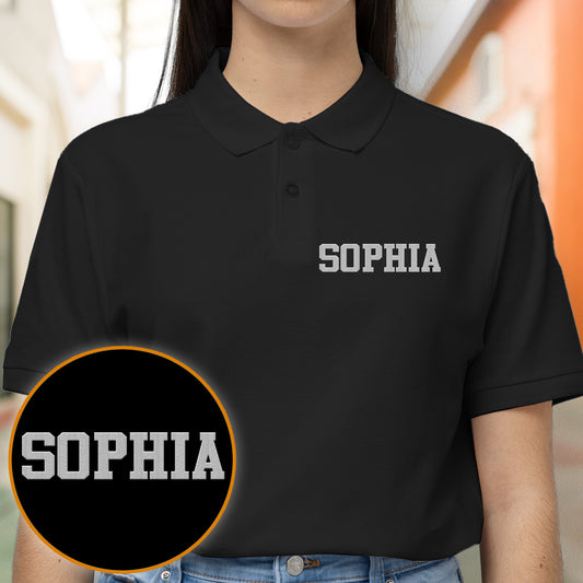 Poloshirt mit individueller Namensstickerei – personalisiertes Shirt für Stiefmütter