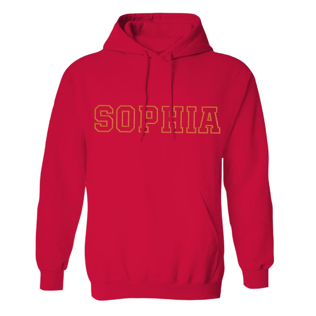 Personalisierter Geschwister-Hoodie mit Stickerei – Individueller Name