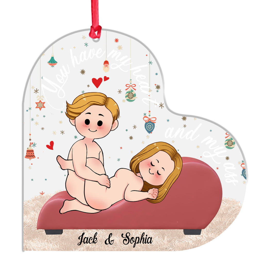 Danke für all die Orgasmen – Personalisierter transparenter Pärchen-Anhänger