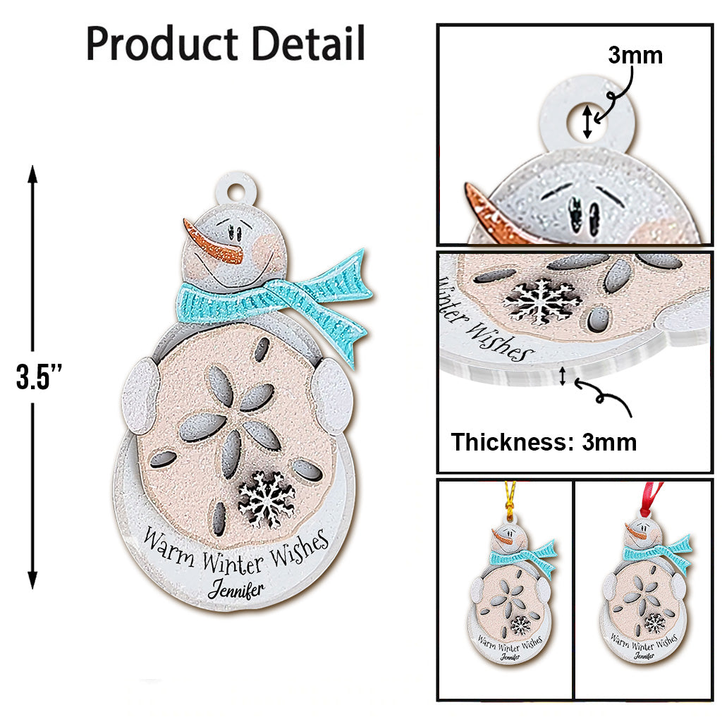 Herzliche Wintergrüße – Personalisierter Meeresliebhaber-Weihnachtsschmuck