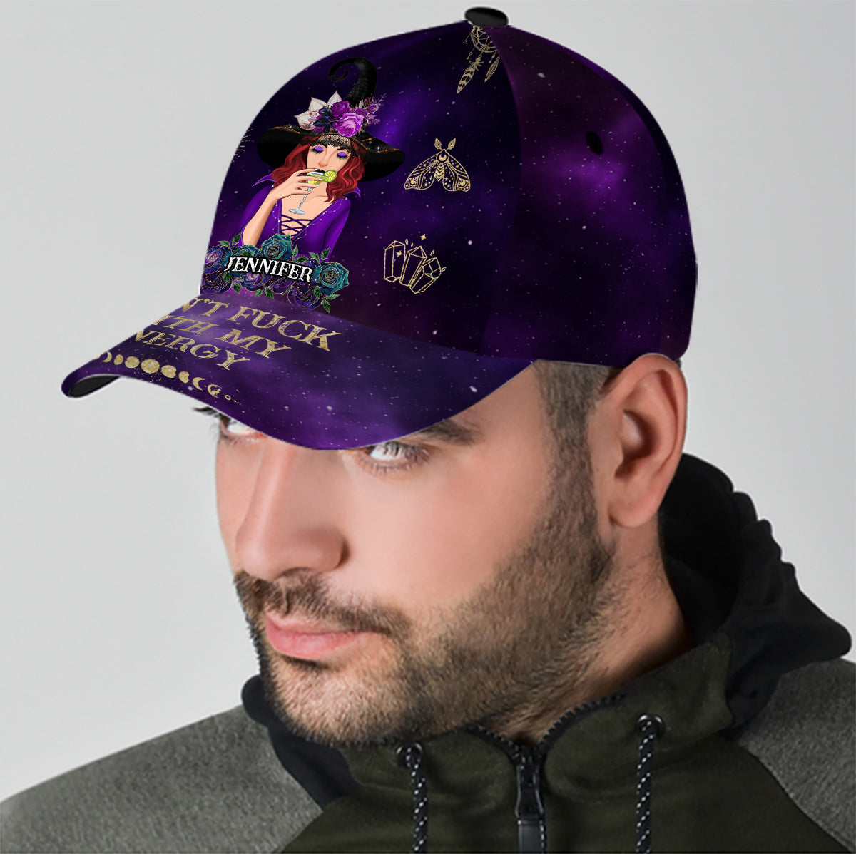 Leg dich nicht mit meiner Energie an – Personalisierte Hexen-Klassiker-Kappe
